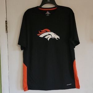 NFL Men's Black and Orange Broncos Shirt